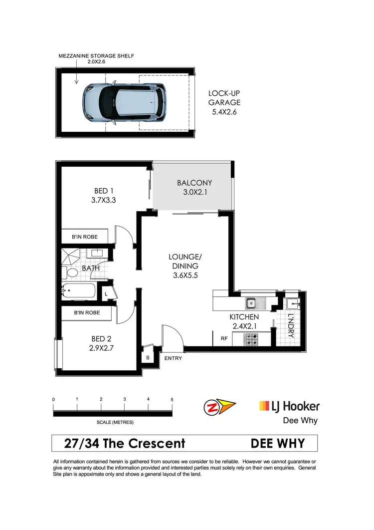 Floorplan of Homely unit listing, 27/34 The Crescent, Dee Why NSW 2099