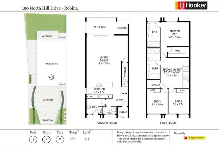 Floorplan of Homely townhouse listing, 150 North Hill Drive, Robina QLD 4226