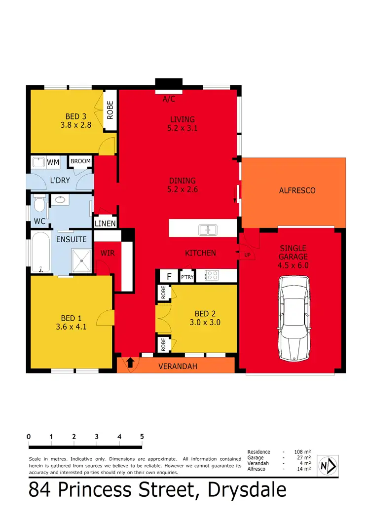 Floorplan of Homely house listing, 84 Princess Street, Drysdale VIC 3222
