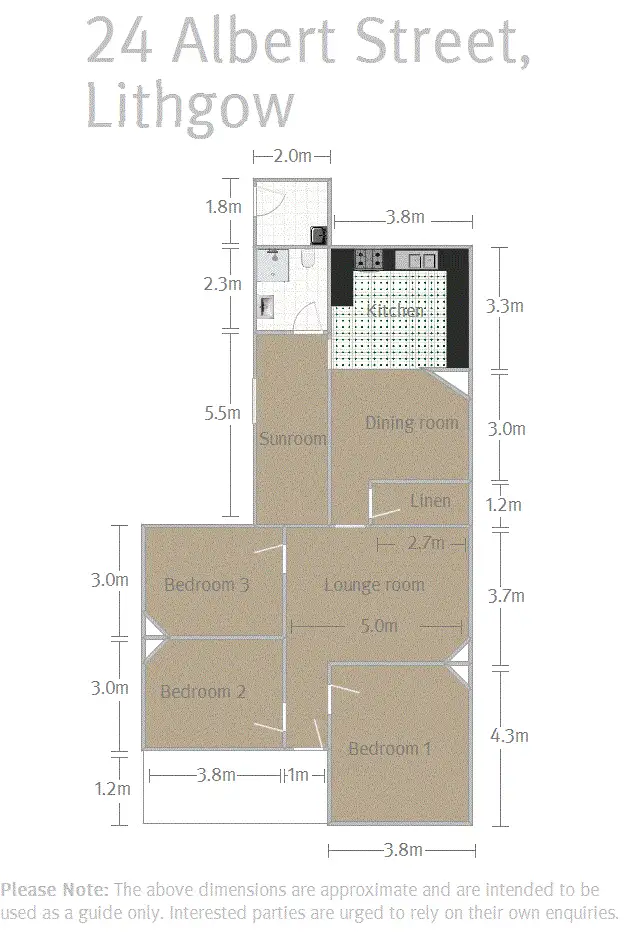 Floorplan of Homely semi-detached listing, 24 Albert Street, Lithgow NSW 2790