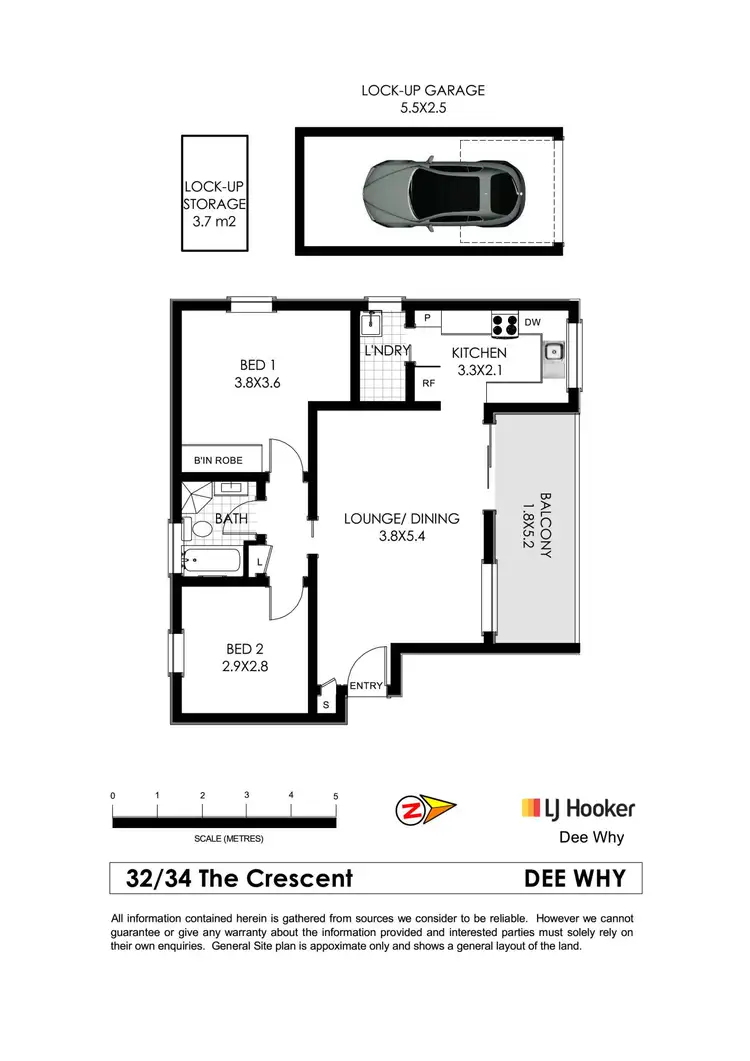 Floorplan of Homely unit listing, 32/34-36 The Crescent, Dee Why NSW 2099