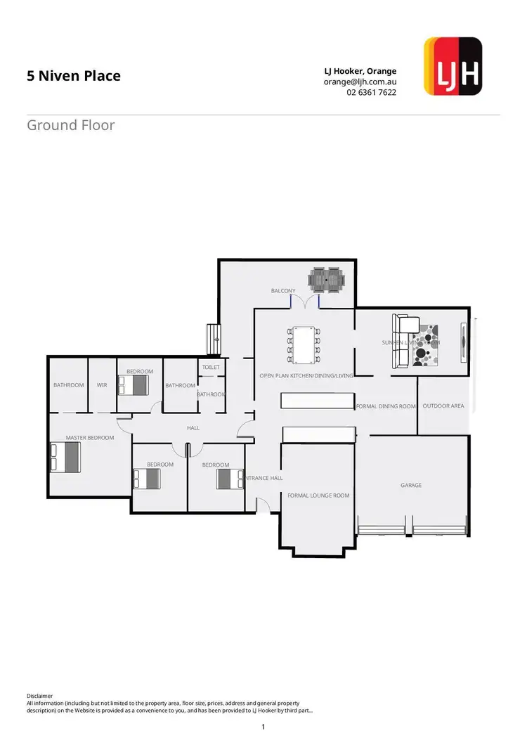 Floorplan of Homely house listing, 5 Niven Place, Orange NSW 2800
