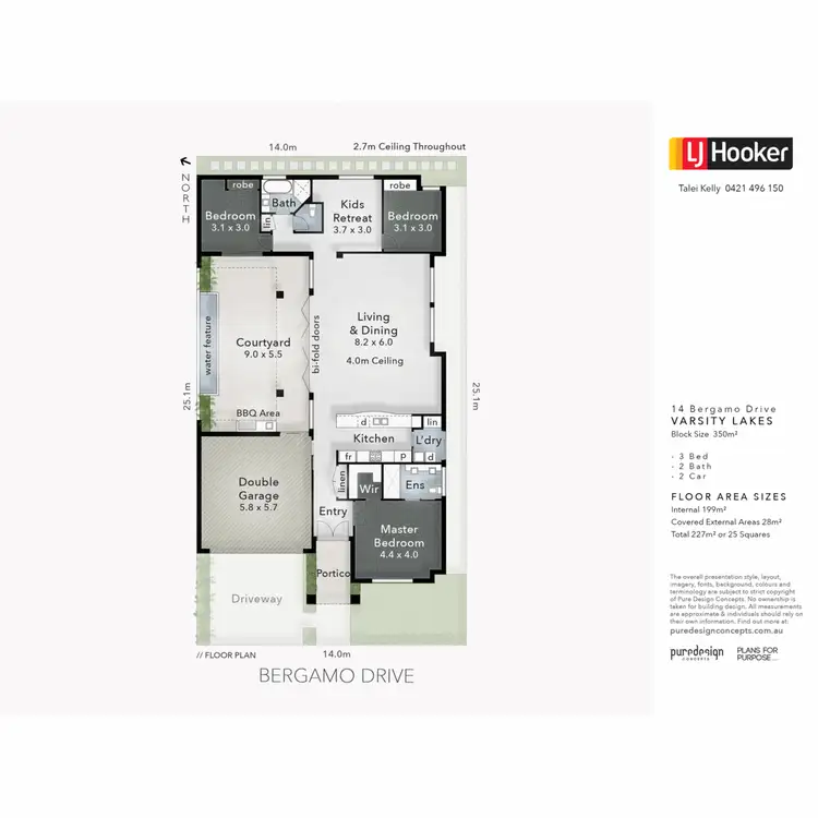 Floorplan of Homely house listing, 14 Bergamo Drive, Varsity Lakes QLD 4227