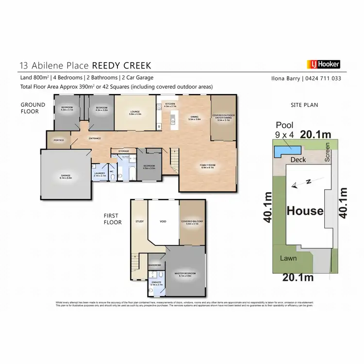 Floorplan of Homely house listing, 13 Abilene Place, Reedy Creek QLD 4227