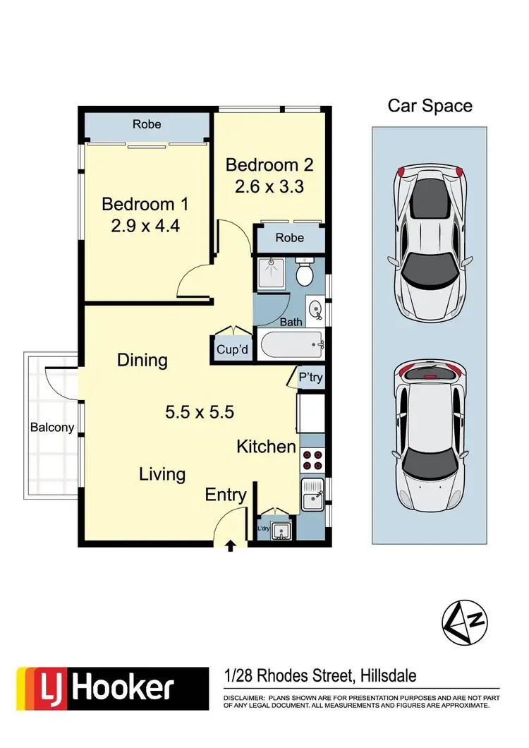 Floorplan of Homely apartment listing, 1/28 Rhodes Street, Hillsdale NSW 2036