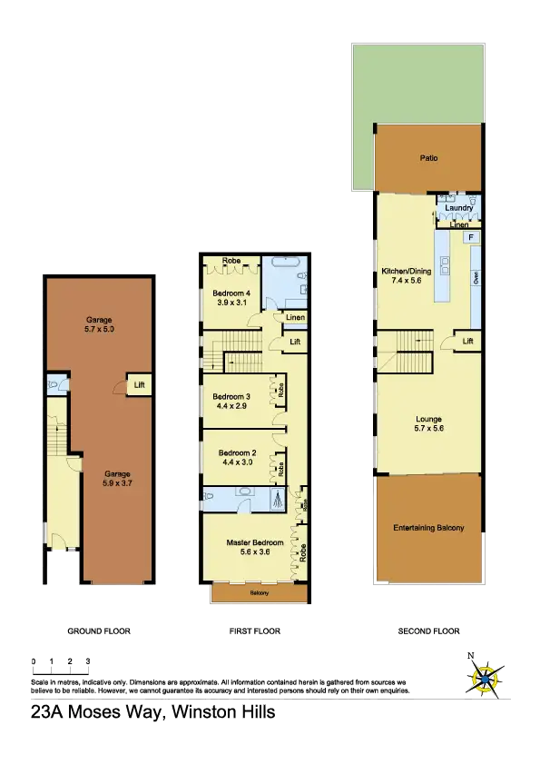 Floorplan of Homely house listing, 23a Moses Way, Winston Hills NSW 2153