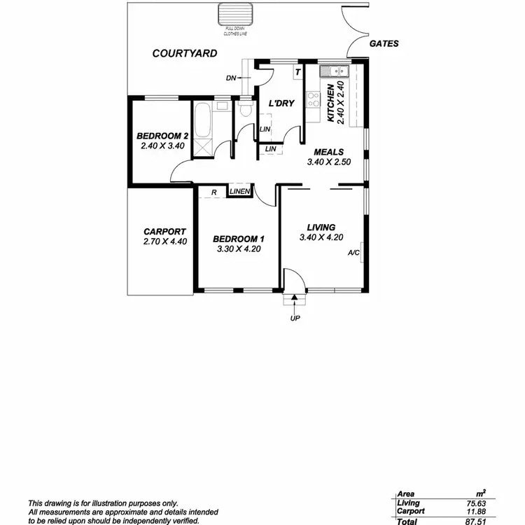 Floorplan of Homely unit listing, 1/22 Gardiner Avenue, St Morris SA 5068