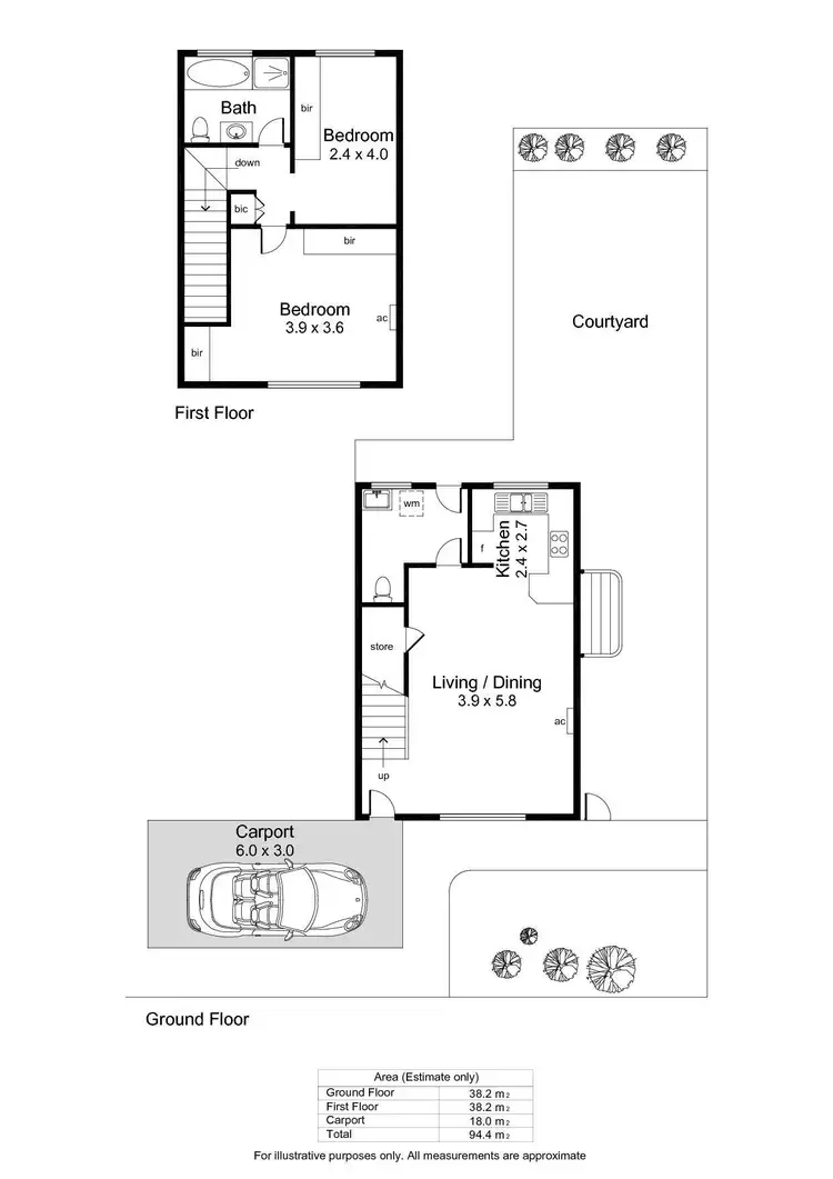 Floorplan of Homely townhouse listing, 9/28 Gorge Road, Campbelltown SA 5074