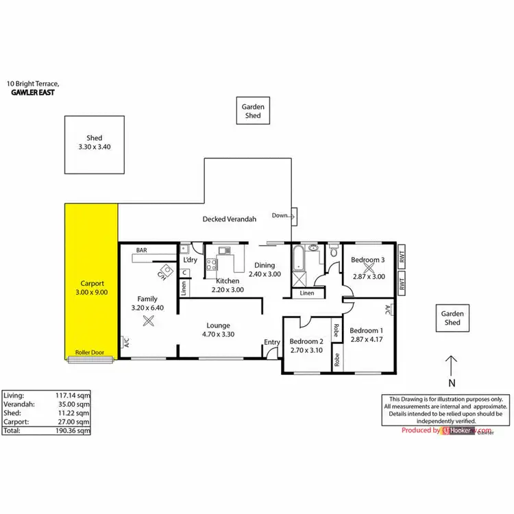 Floorplan of Homely house listing, 10 Bright Terrace, Gawler East SA 5118