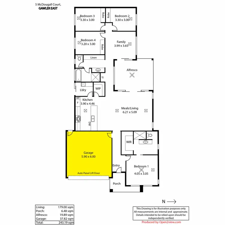 Floorplan of Homely house listing, 5 McDougall Court, Gawler East SA 5118