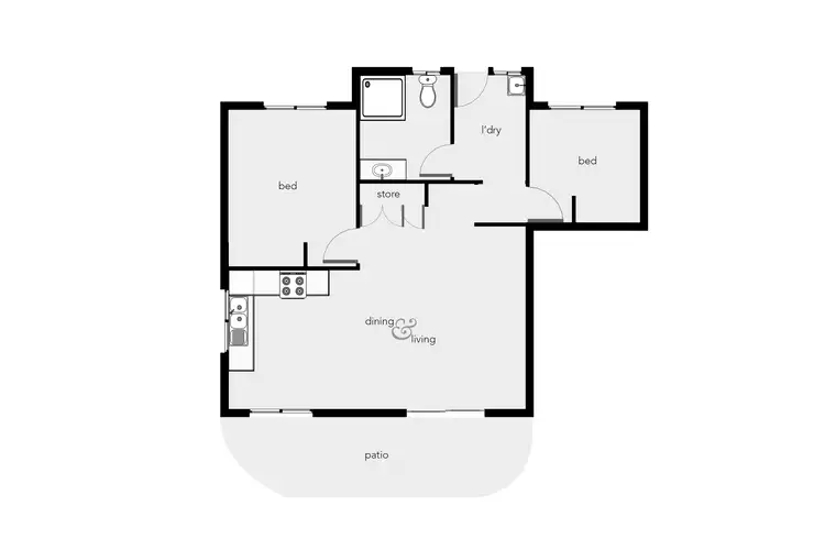 Floorplan of Homely unit listing, 19/12-16 Cannon Street, Manunda QLD 4870