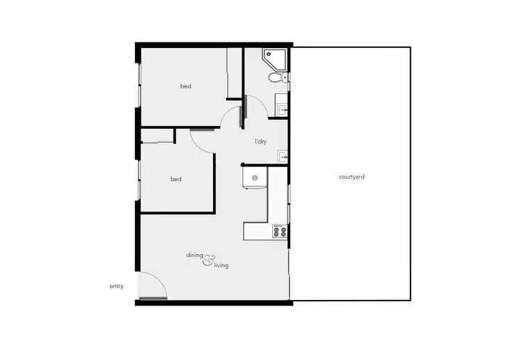 Floorplan of Homely unit listing, Unit 2/98 Pease Street, Manoora QLD 4870