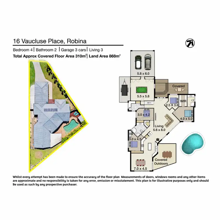 Floorplan of Homely house listing, 16 Vaucluse Place, Robina QLD 4226