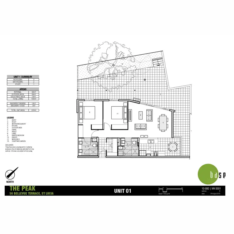 Floorplan of Homely apartment listing, 1/56 Bellevue Terrace, St Lucia QLD 4067