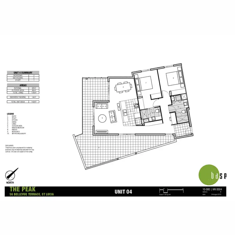 Floorplan of Homely apartment listing, 4/56 Bellevue Terrace, St Lucia QLD 4067
