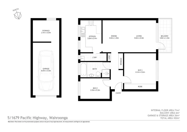 Floorplan of Homely apartment listing, 5/1679 Pacific Highway, Wahroonga NSW 2076