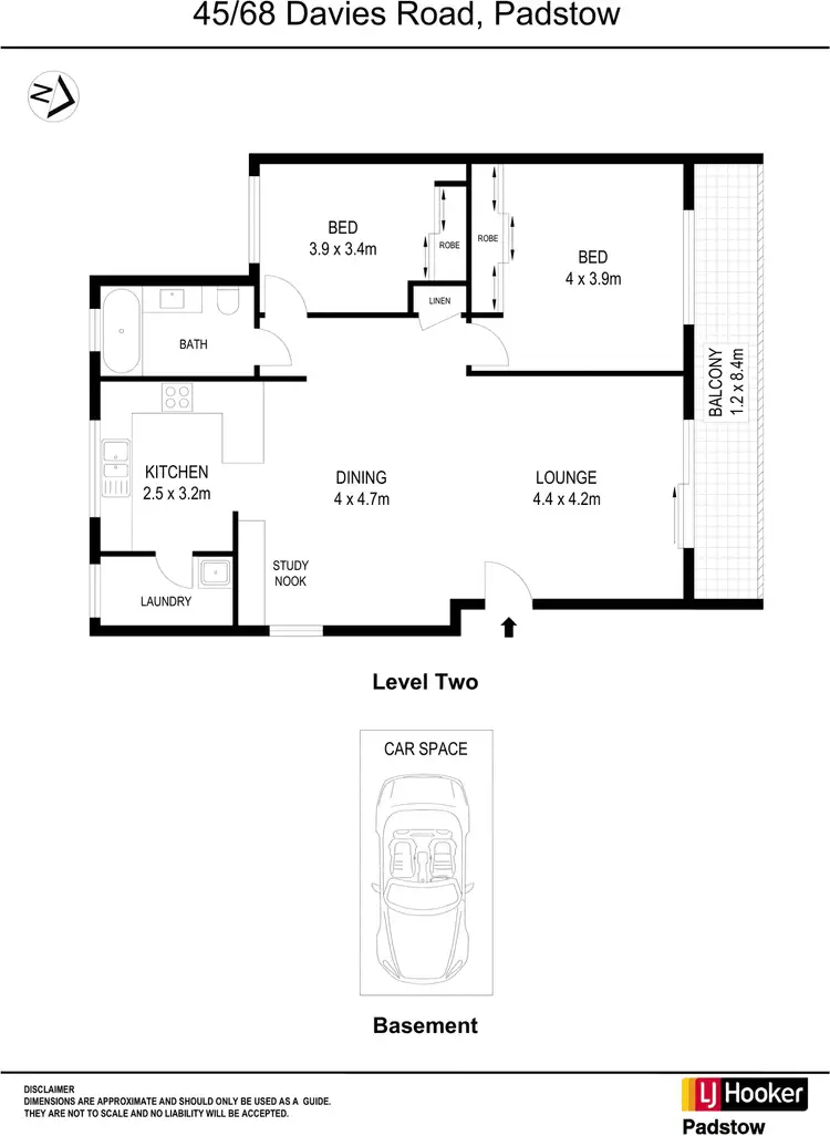 Floorplan of Homely apartment listing, 45/68 Davies Road, Padstow NSW 2211