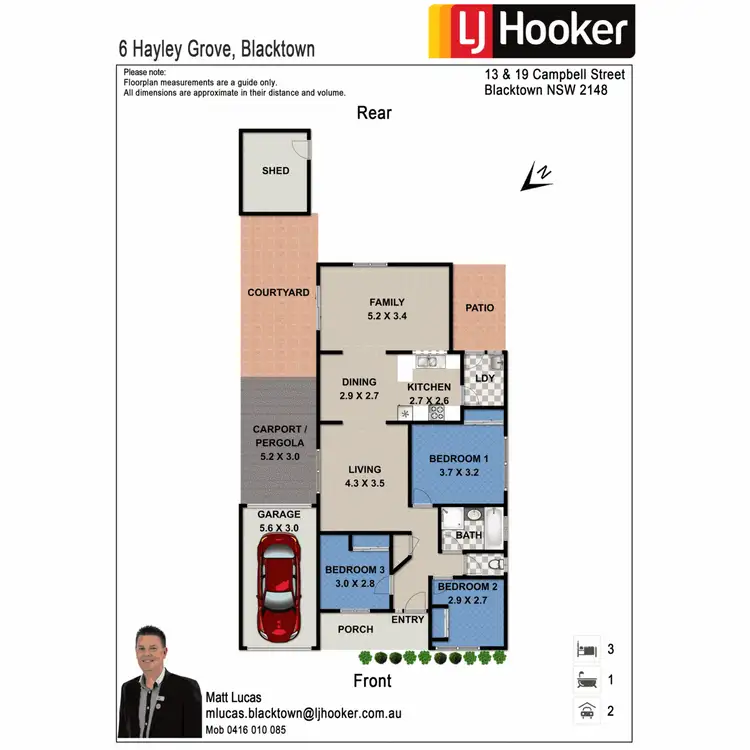 Floorplan of Homely house listing, 6 Hayley Grove, Blacktown NSW 2148