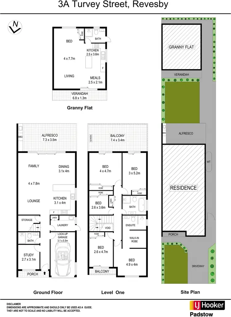 Floorplan of Homely semi-detached listing, 3A Turvey Street, Revesby NSW 2212