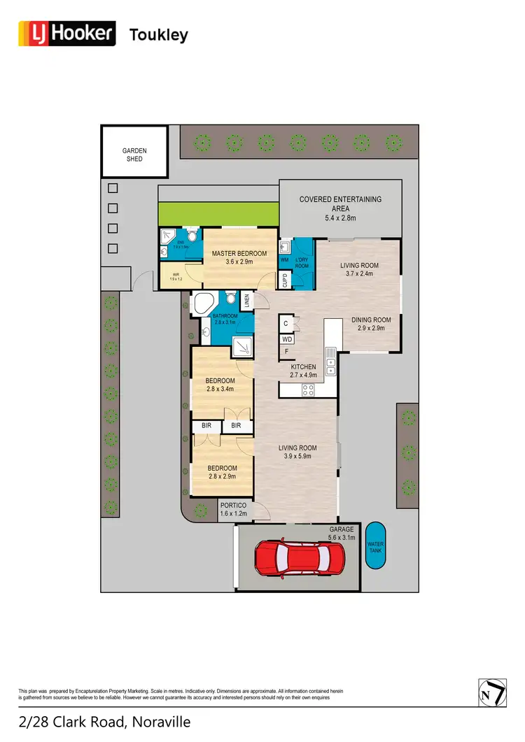 Floorplan of Homely semi-detached listing, 28a Clark Road, Noraville NSW 2263