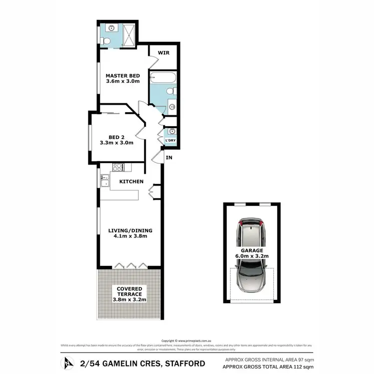 Floorplan of Homely unit listing, 2/54 Gamelin Crescent, Stafford QLD 4053