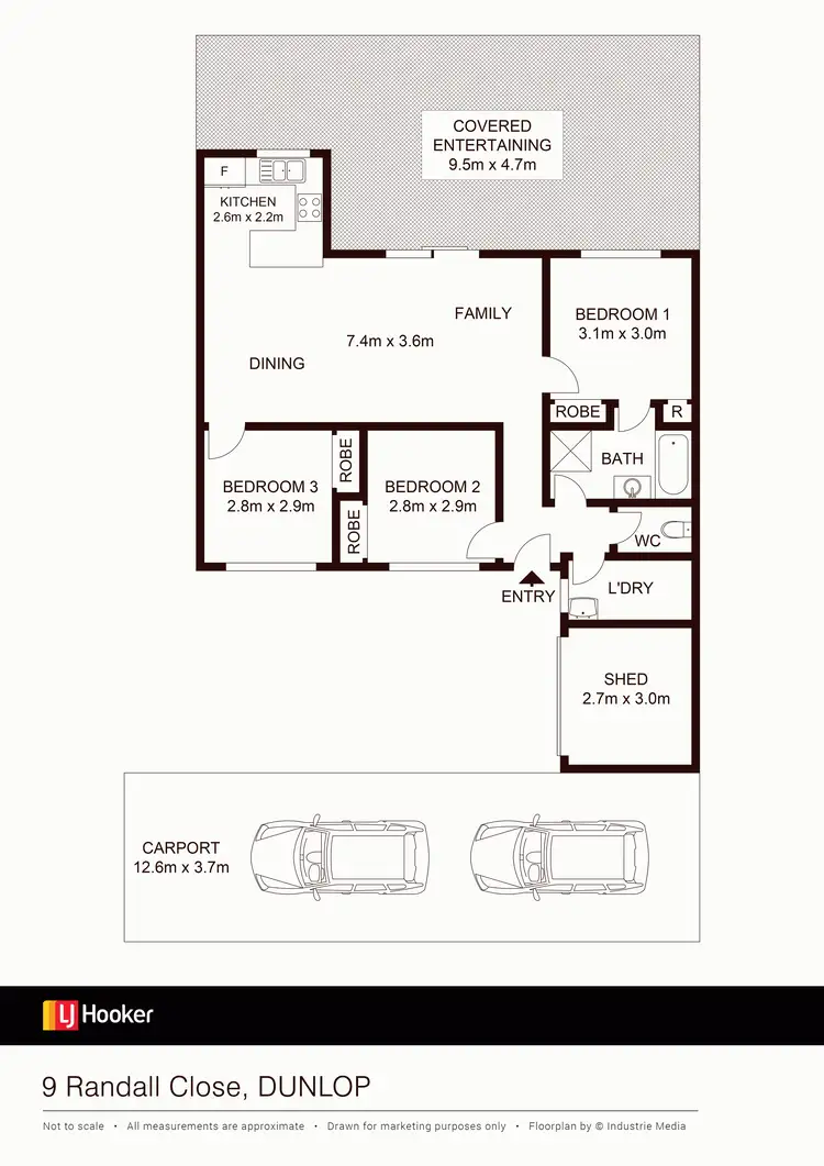 Floorplan of Homely house listing, 9 Randall Close, Dunlop ACT 2615