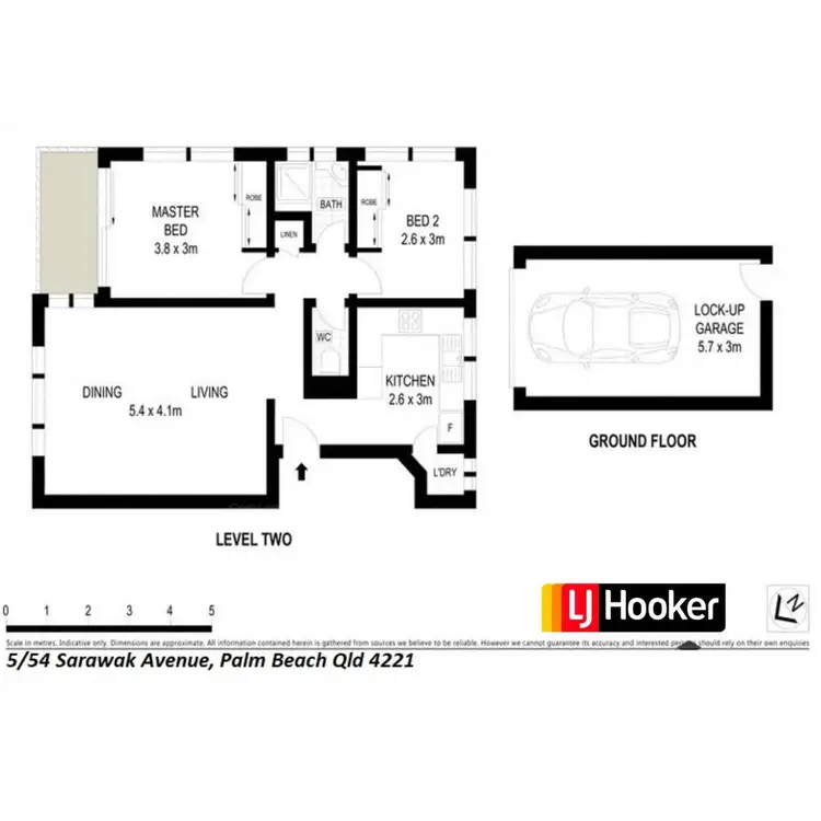 Floorplan of Homely unit listing, 5/54 Sarawak Avenue, Palm Beach QLD 4221