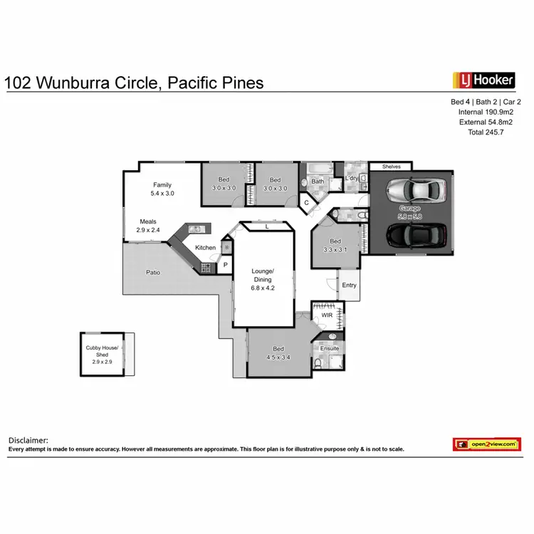 Floorplan of Homely house listing, 102 Wunburra Circle, Pacific Pines QLD 4211