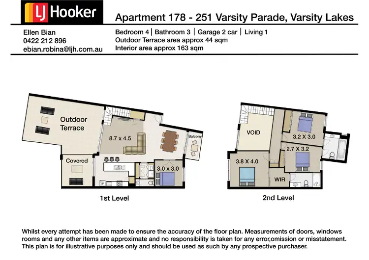 Floorplan of Homely unit listing, 178/251 Varsity Parade, Varsity Lakes QLD 4227