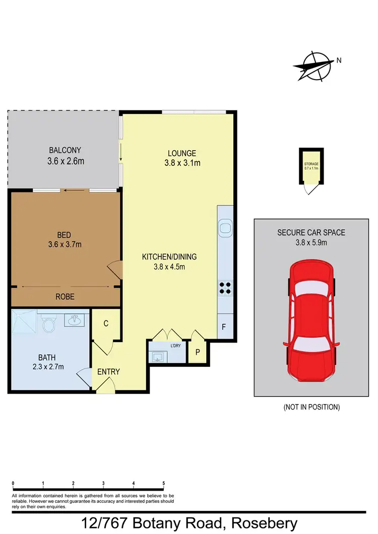 Floorplan of Homely apartment listing, 12/767 Botany Road, Rosebery NSW 2018
