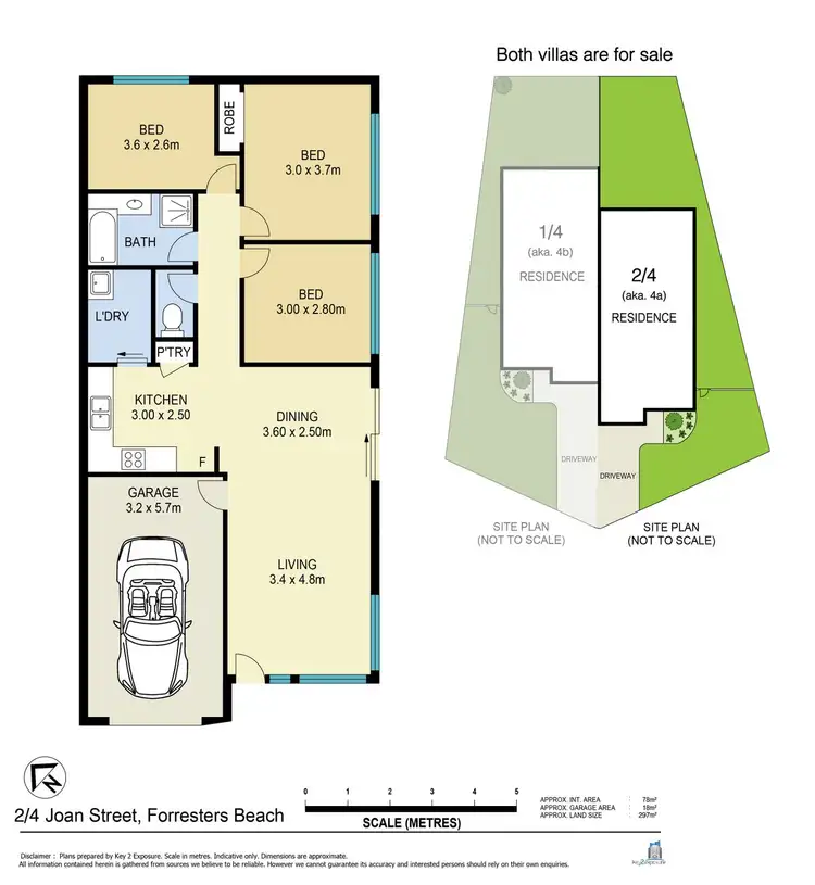 Floorplan of Homely semi-detached listing, 2/4 Joan Street, Forresters Beach NSW 2260