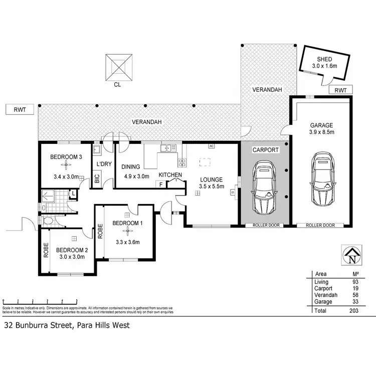 Floorplan of Homely house listing, 32 Bunburra Street, Para Hills West SA 5096