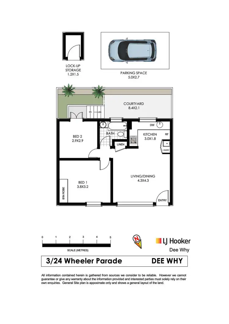 Floorplan of Homely unit listing, 3/24 Wheeler Parade, Dee Why NSW 2099