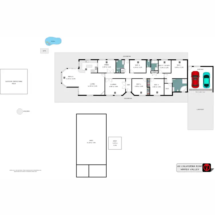 Floorplan of Homely rural property listing, 88 California Road, Whites Valley SA 5172