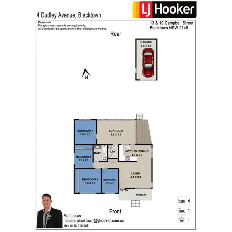 Floorplan of Homely house listing, 4 Dudley Avenue, Blacktown NSW 2148