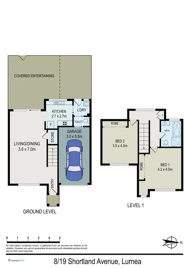 Floorplan of Homely townhouse listing, 8/19 Shortland Avenue, Lurnea NSW 2170