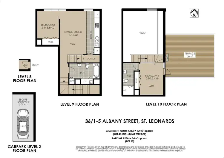 Floorplan of Homely apartment listing, 36/1-5 Albany Street, St Leonards NSW 2065
