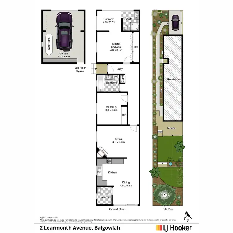 Floorplan of Homely semi-detached listing, 2 Learmonth Avenue, Balgowlah NSW 2093
