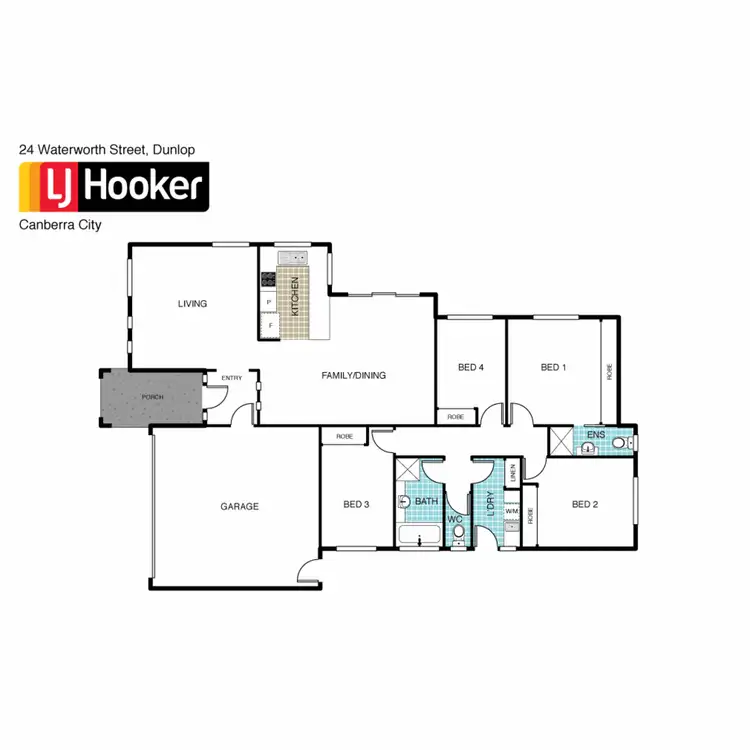 Floorplan of Homely house listing, 24 Waterworth Street, Dunlop ACT 2615