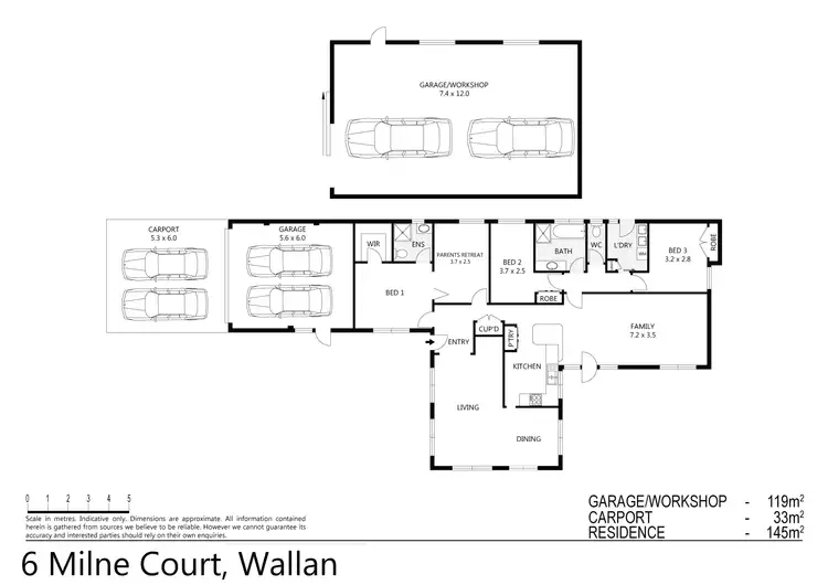 Floorplan of Homely house listing, 6 Milne Court, Wallan VIC 3756