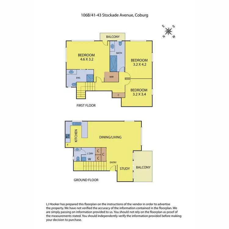 Floorplan of Homely apartment listing, 106B/41-43 Stockade Avenue, Coburg VIC 3058