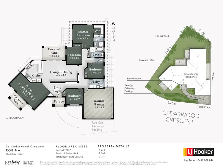 Floorplan of Homely house listing, 36 Cedarwood Crescent, Robina QLD 4226