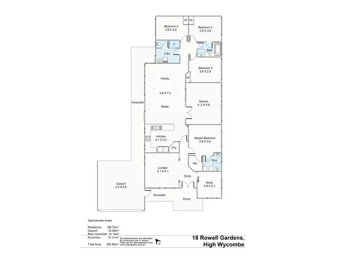 Floorplan of Homely house listing, 18 Rowell Gardens, High Wycombe WA 6057