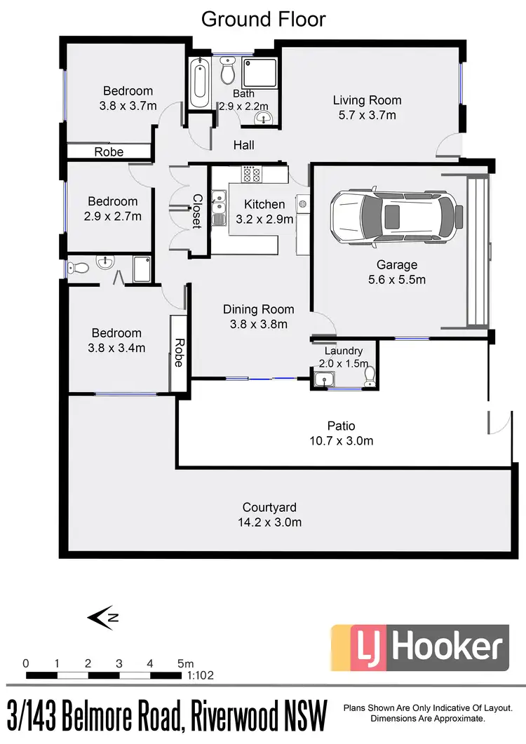 Floorplan of Homely villa listing, 3/143 Belmore Road, Peakhurst NSW 2210
