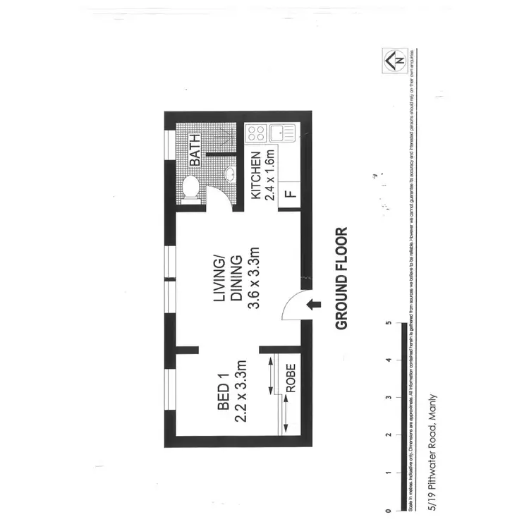 Floorplan of Homely apartment listing, 5/19-21 Pittwater Road, Manly NSW 2095