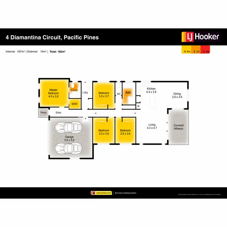 Floorplan of Homely house listing, 46 Diamantina Circuit, Pacific Pines QLD 4211