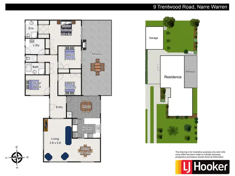 Floorplan of Homely house listing, 9 Trentwood Road, Narre Warren VIC 3805