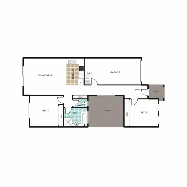 Floorplan of Homely townhouse listing, 1/204 Macfarlane Burnet Avenue, Macgregor ACT 2615