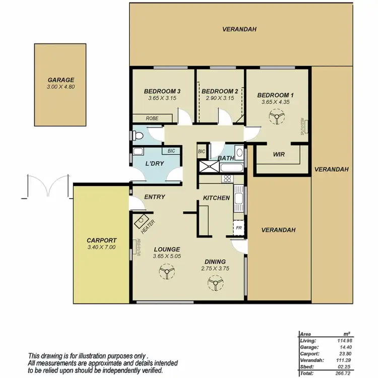 Floorplan of Homely house listing, 16 Marleycombe Road, Elizabeth Vale SA 5112