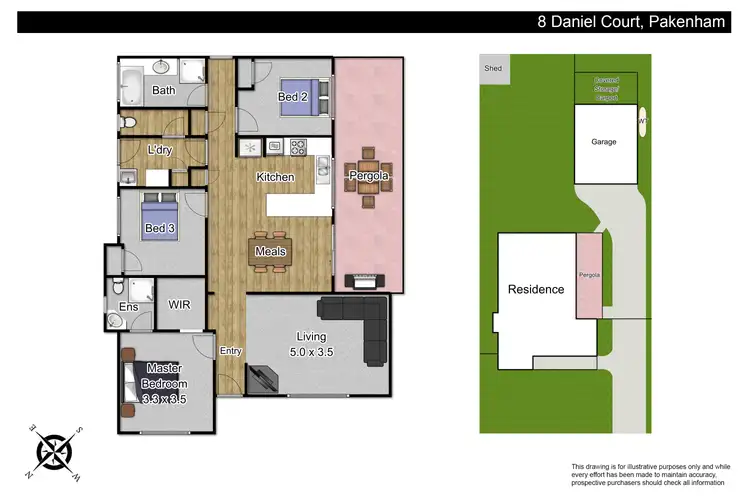 Floorplan of Homely house listing, 8 Daniel Court, Pakenham VIC 3810